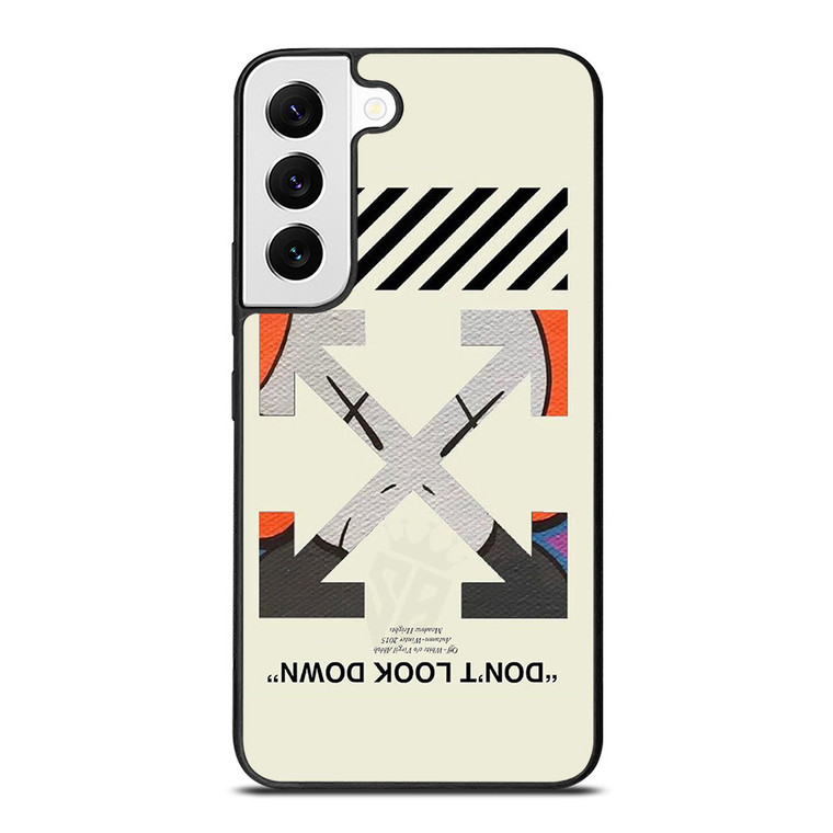 OFF WHITE KAWS LOGO DONT LOOK DOWN Samsung Galaxy S22 Case Cover