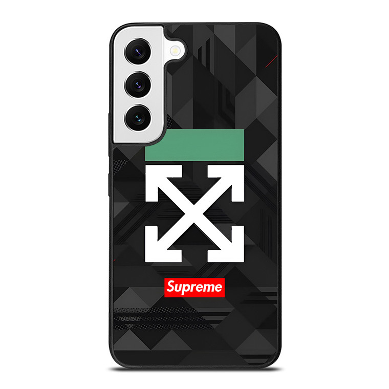 OFF WHITE LOGO SUPREME ICON Samsung Galaxy S22 Case Cover