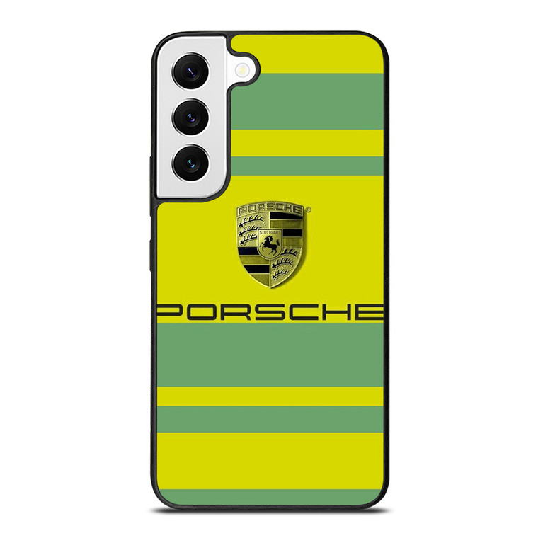 PORSCHE CAR LOGO YELLOW GREEN ICON Samsung Galaxy S22 Case Cover