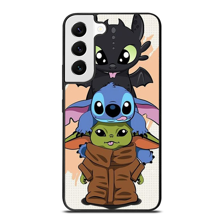 TOOTHLESS STITCH BABY YODA CUTE CARTOON Samsung Galaxy S22 Case Cover