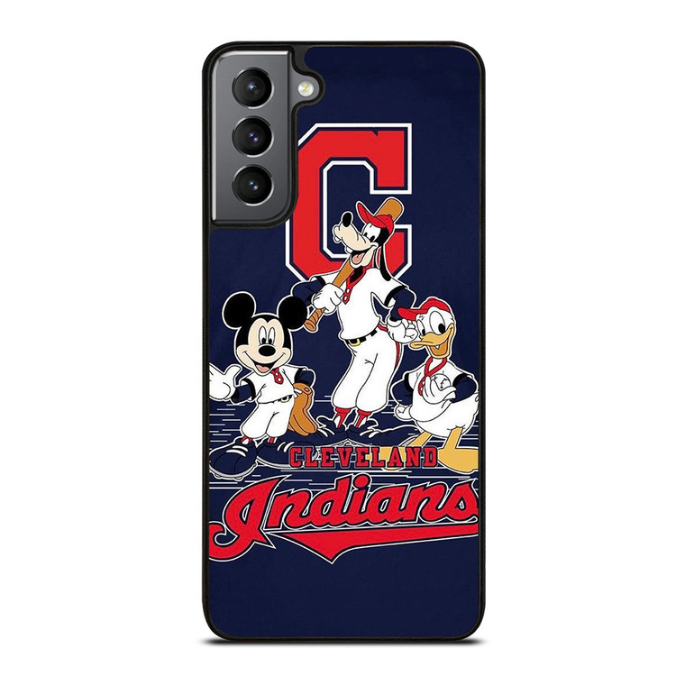 CLEVELAND INDIANS BASEBALL DISNEY MICKEY DONALD GOOFY Samsung Galaxy S21 Plus Case Cover