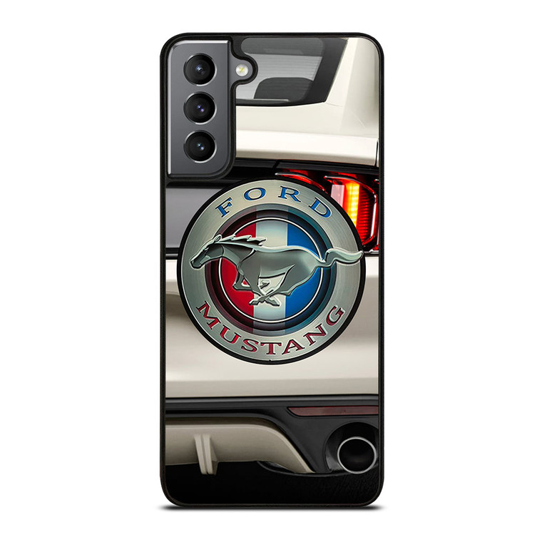 FORD MUSTANG CAR LOGO WHITE Samsung Galaxy S21 Plus Case Cover