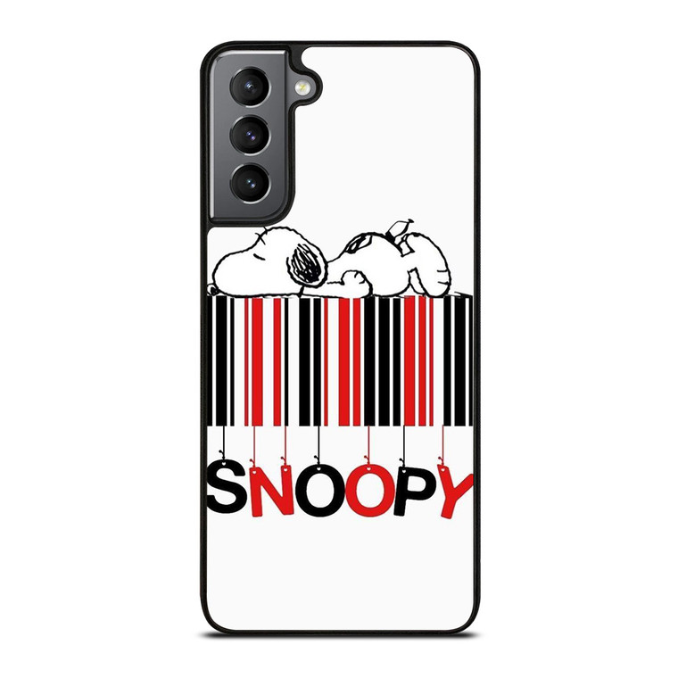SNOOPY THE PEANUTS CARTOON BARCODE Samsung Galaxy S21 Plus Case Cover