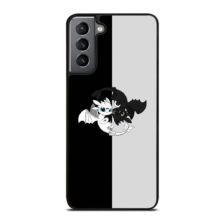 TOOTHLESS AND LIGHT FURY YIN YANG Samsung Galaxy S21 Plus Case Cover