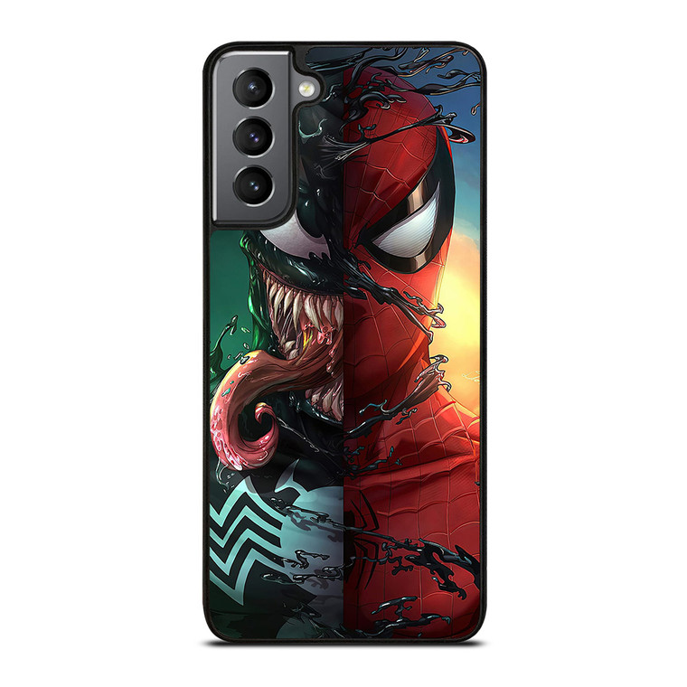 VENOM V SPIDERMAN FACE SUPERHERO MARVEL COMICS Samsung Galaxy S21 Plus Case Cover