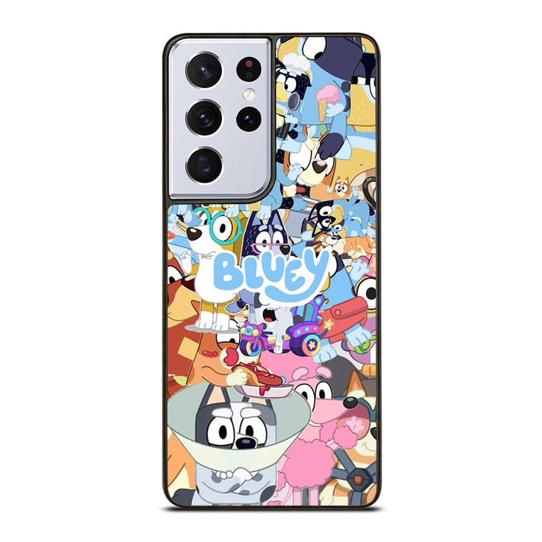 BLUEY CARTOON CHARACTERS COLLAGE Samsung Galaxy S21 Ultra Case Cover