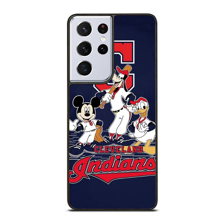 CLEVELAND INDIANS BASEBALL DISNEY MICKEY DONALD GOOFY Samsung Galaxy S21 Ultra Case Cover