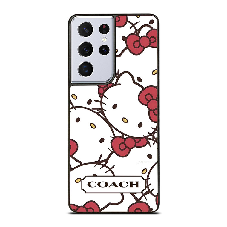 COACH NEW YORK HELLO KITTY FACE COLLAGE Samsung Galaxy S21 Ultra Case Cover