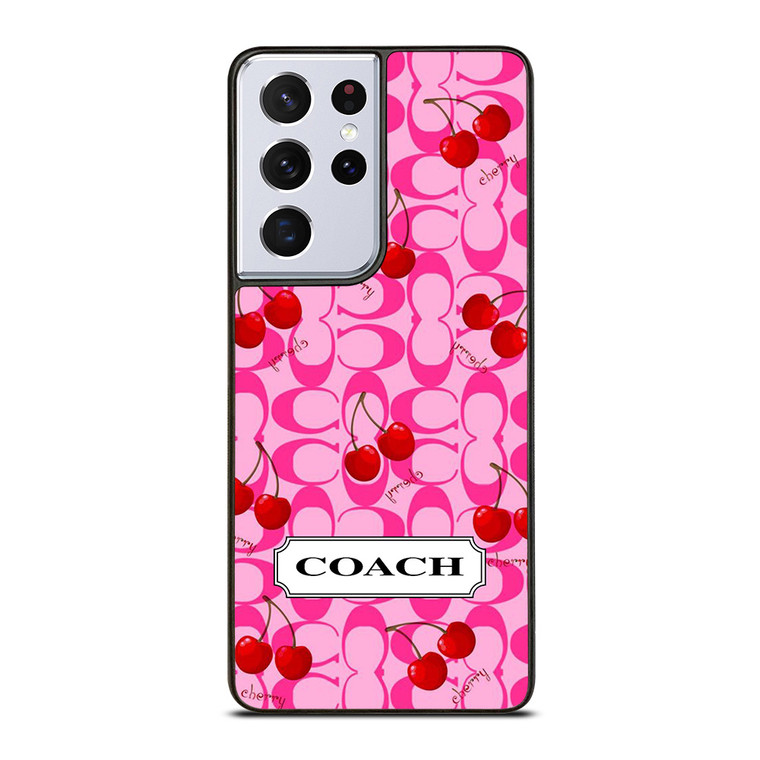 COACH NEW YORK LOGO CHERRY Samsung Galaxy S21 Ultra Case Cover