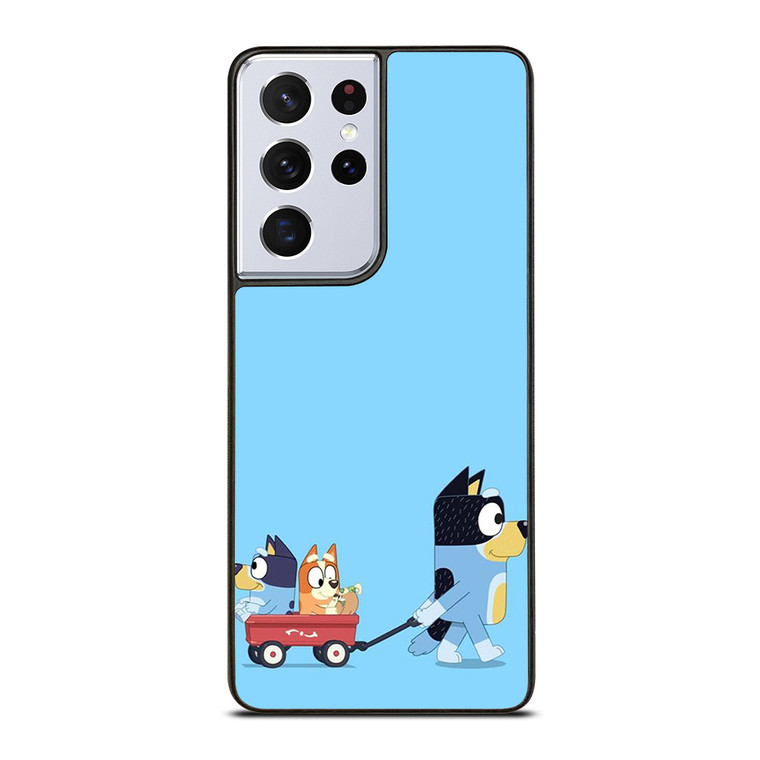 HEELERS FAMILY BLUEY CARTOON Samsung Galaxy S21 Ultra Case Cover