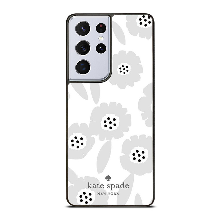 KATE SPADE NEW YORK LOGO WHITE FLOWER Samsung Galaxy S21 Ultra Case Cover