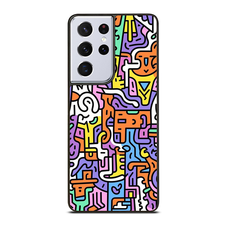 KEITH HARING ART COLORFUL STYLE Samsung Galaxy S21 Ultra Case Cover