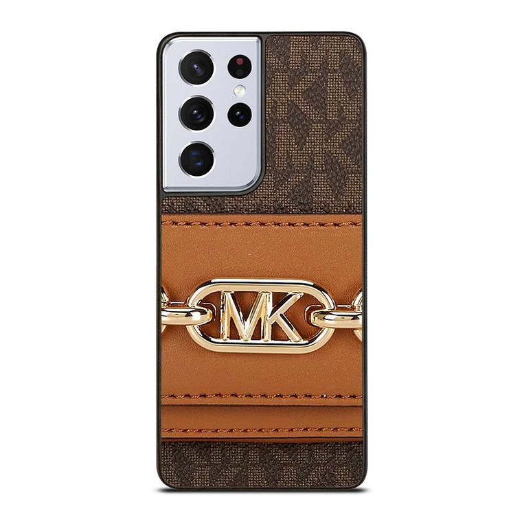 MICHAEL KORS MK LOGO BROWN BAG Samsung Galaxy S21 Ultra Case Cover