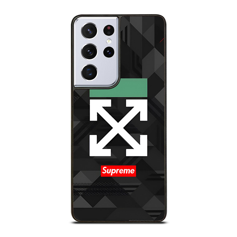 OFF WHITE LOGO SUPREME ICON Samsung Galaxy S21 Ultra Case Cover