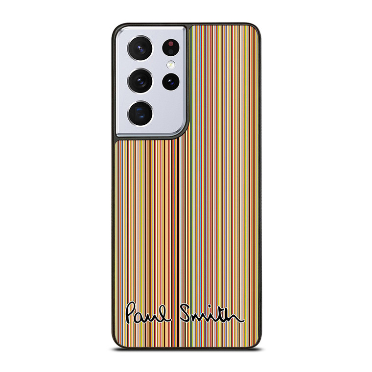 PAUL SMITH LOGO SIGNATURE PATTERN Samsung Galaxy S21 Ultra Case Cover
