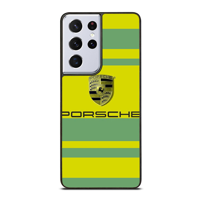 PORSCHE CAR LOGO YELLOW GREEN ICON Samsung Galaxy S21 Ultra Case Cover