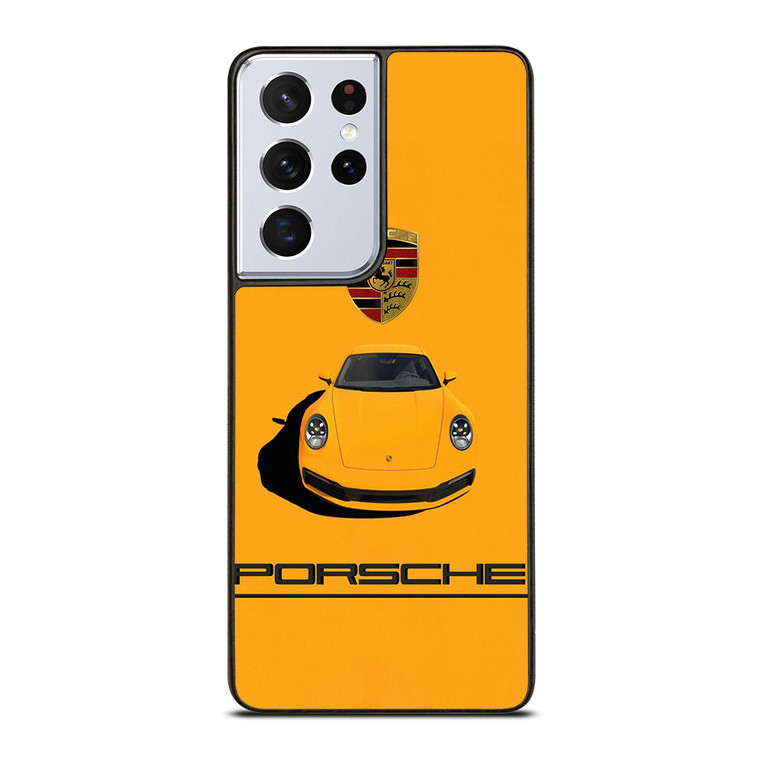PORSCHE CAR LOGO YELLOW Samsung Galaxy S21 Ultra Case Cover
