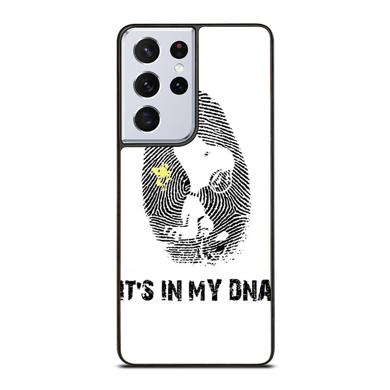 SNOOPY THE PEANUTS FINGER PRINT MY DNA Samsung Galaxy S21 Ultra Case Cover