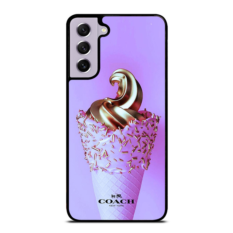 COACH NEW YORK LOGO GOLDEN ICE CREAM ICON Samsung Galaxy S21 FE Case Cover
