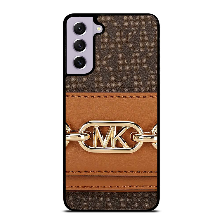 MICHAEL KORS MK LOGO BROWN BAG Samsung Galaxy S21 FE Case Cover