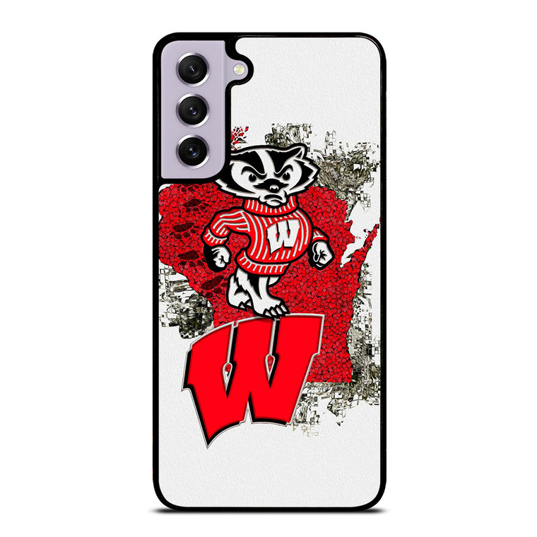 WISCONSIN BADGERS UNIVERSITY FOOTBALL LOGO Samsung Galaxy S21 FE Case Cover