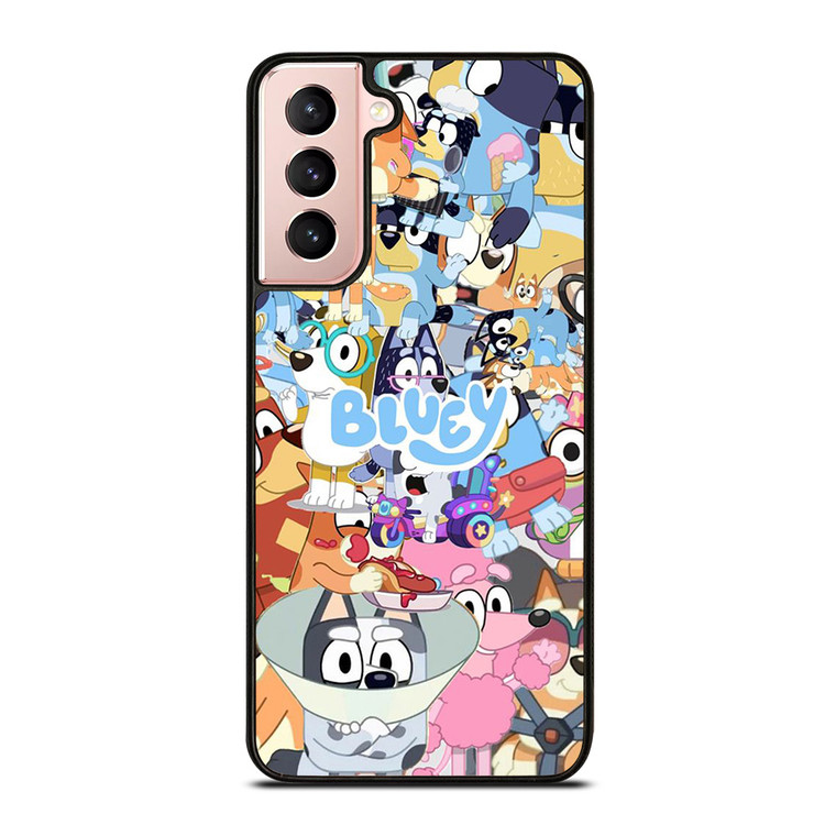 BLUEY CARTOON CHARACTERS COLLAGE Samsung Galaxy S21 Case Cover