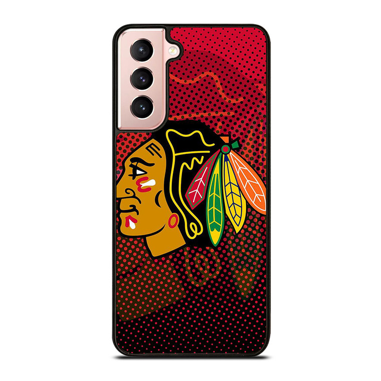 CHICAGO BLACKHAWKS HOCKEY TEAM LOGO EMBLEM Samsung Galaxy S21 Case Cover
