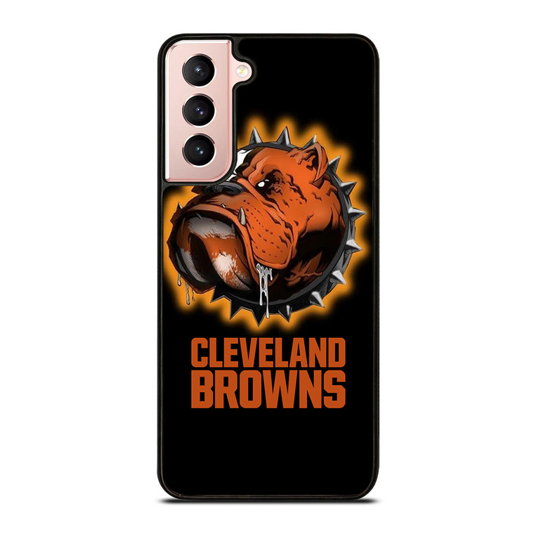 CLEVELAND BROWNS FOOTBALL LOGO DAWG POUND MASCOT Samsung Galaxy S21 Case Cover