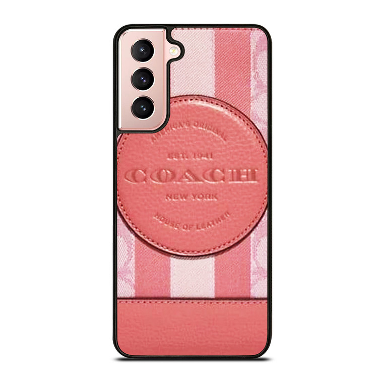 COACH NEW YORK LOGO PINK WALLET Samsung Galaxy S21 Case Cover