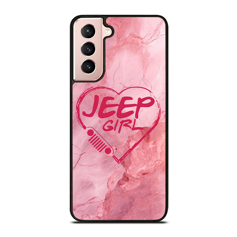 JEEP GIRL LOGO LOVE MARBLE Samsung Galaxy S21 Case Cover