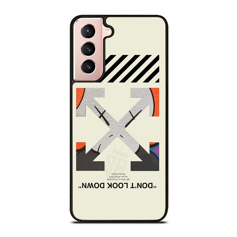 OFF WHITE KAWS LOGO DONT LOOK DOWN Samsung Galaxy S21 Case Cover