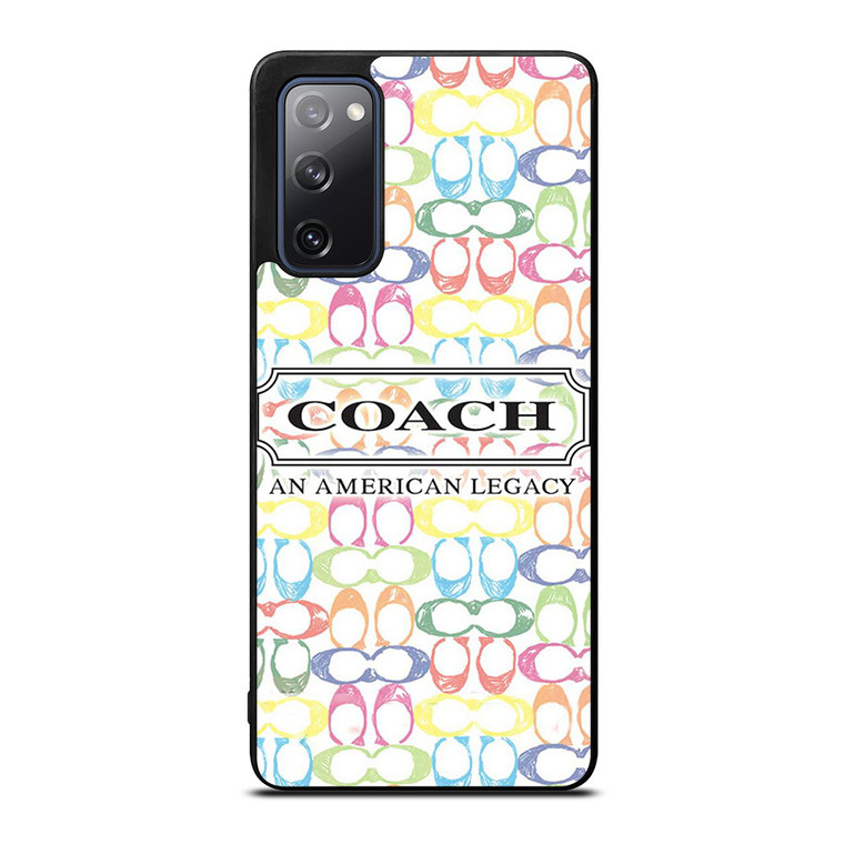 COACH NEW YORK LOGO AMERICAN LEGACY COLORFUL PATTERN Samsung Galaxy S20 FE Case Cover