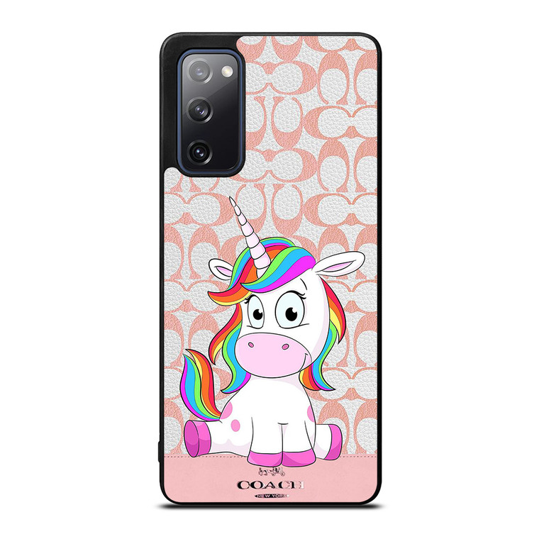 COACH NEW YORK LOGO CUTE UNICORN Samsung Galaxy S20 FE Case Cover