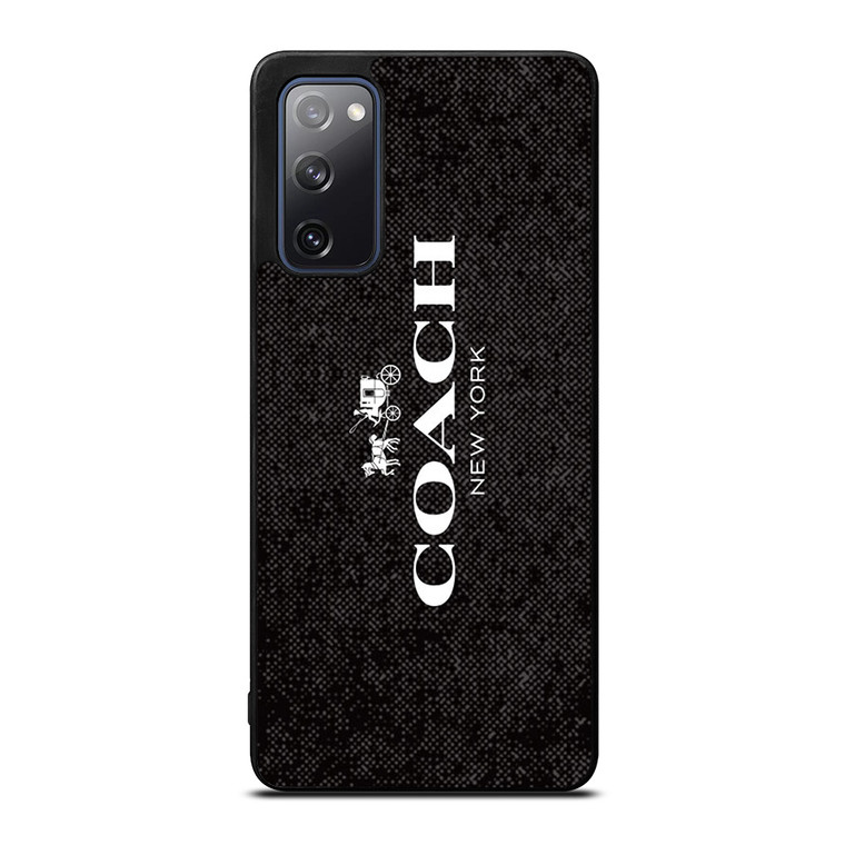 COACH NEW YORK LOGO ON BLACK FABRIC Samsung Galaxy S20 FE Case Cover