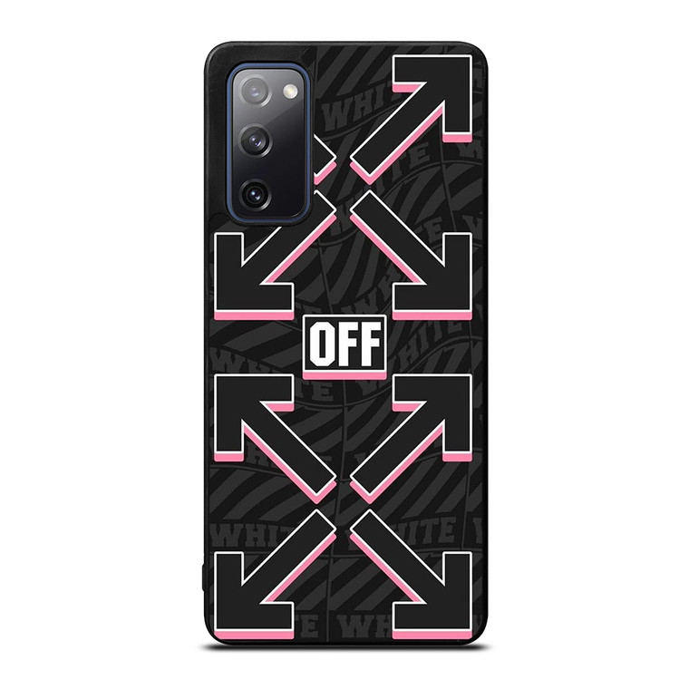 OFF WHITE LOGO BLACK PINK Samsung Galaxy S20 FE Case Cover