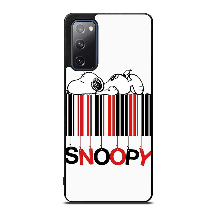 SNOOPY THE PEANUTS CARTOON BARCODE Samsung Galaxy S20 FE Case Cover