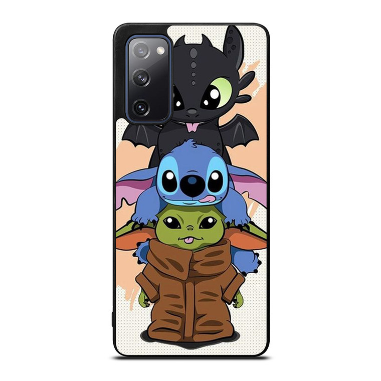 TOOTHLESS STITCH BABY YODA CUTE CARTOON Samsung Galaxy S20 FE Case Cover