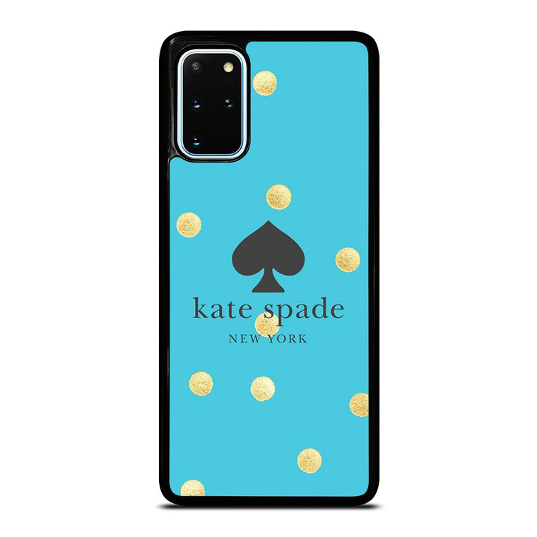 KATE SPADE NEW YORK LOGO BLUE GOLDEN POLKADOTS Samsung Galaxy S20 Plus Case Cover