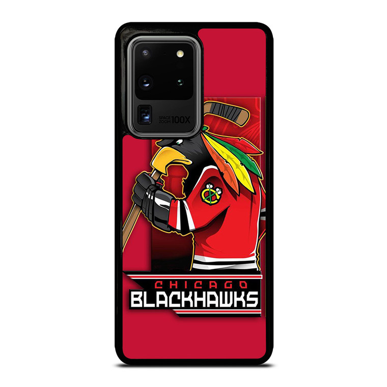 CHICAGO BLACKHAWKS HOCKEY TEAM LOGO MASCOT Samsung Galaxy S20 Ultra Case Cover