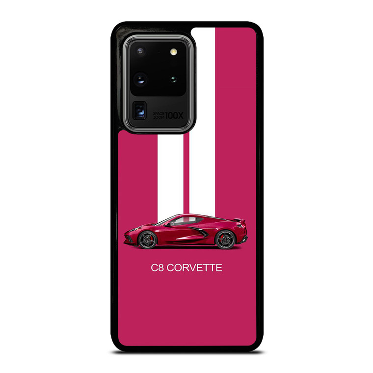 CORVETTE CAR C8 PINK Samsung Galaxy S20 Ultra Case Cover