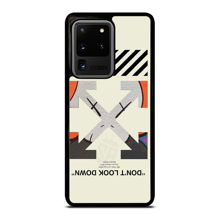 OFF WHITE KAWS LOGO DONT LOOK DOWN Samsung Galaxy S20 Ultra Case Cover