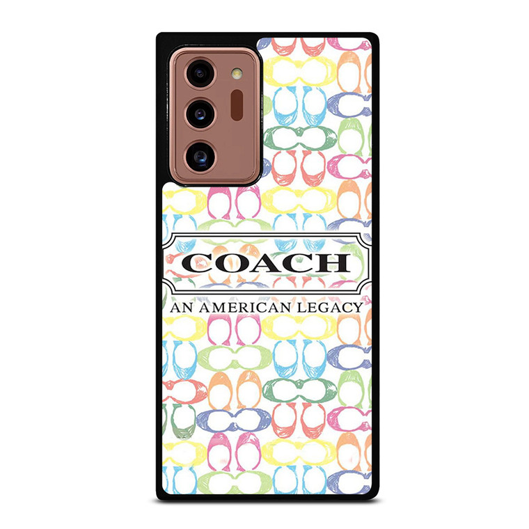 COACH NEW YORK LOGO AMERICAN LEGACY COLORFUL PATTERN Samsung Galaxy Note 20 Ultra Case Cover
