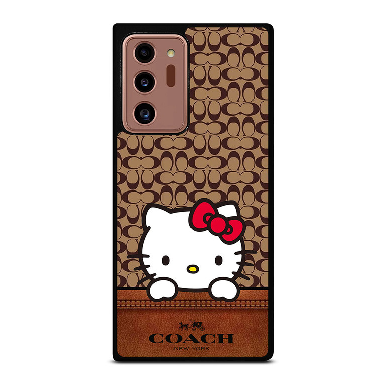 COACH NEW YORK LOGO HELLO KITTY BROWN Samsung Galaxy Note 20 Ultra Case Cover