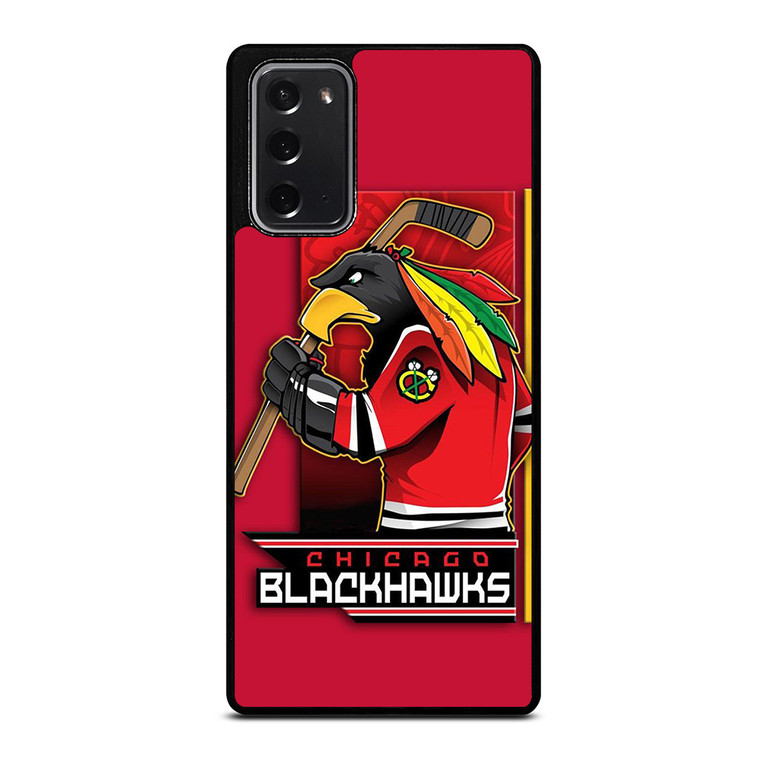 CHICAGO BLACKHAWKS HOCKEY TEAM LOGO MASCOT Samsung Galaxy Note 20 Case Cover