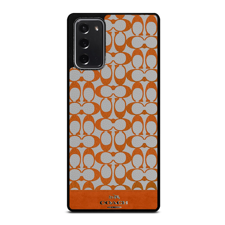 COACH NEW YORK LOGO PATTERN ORANGE EMBLEM Samsung Galaxy Note 20 Case Cover