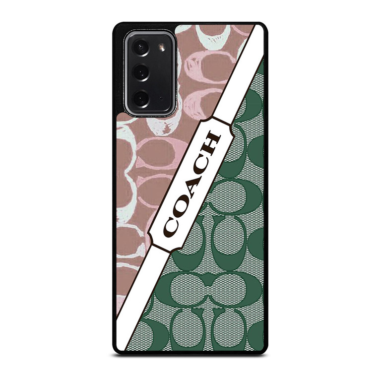 COACH NEW YORK LOGO PINK GREEN PATTERN ICON Samsung Galaxy Note 20 Case Cover