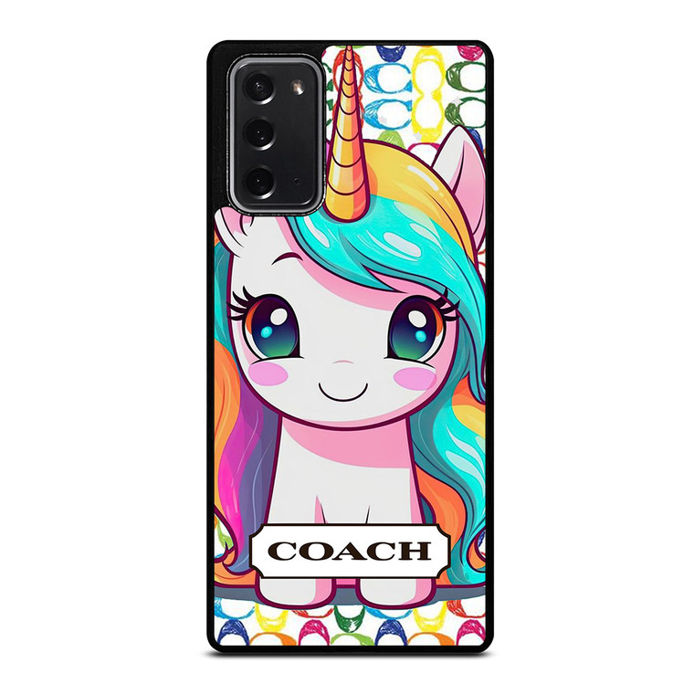 COACH NEW YORK LOGO PRETTY UNICORN Samsung Galaxy Note 20 Case Cover