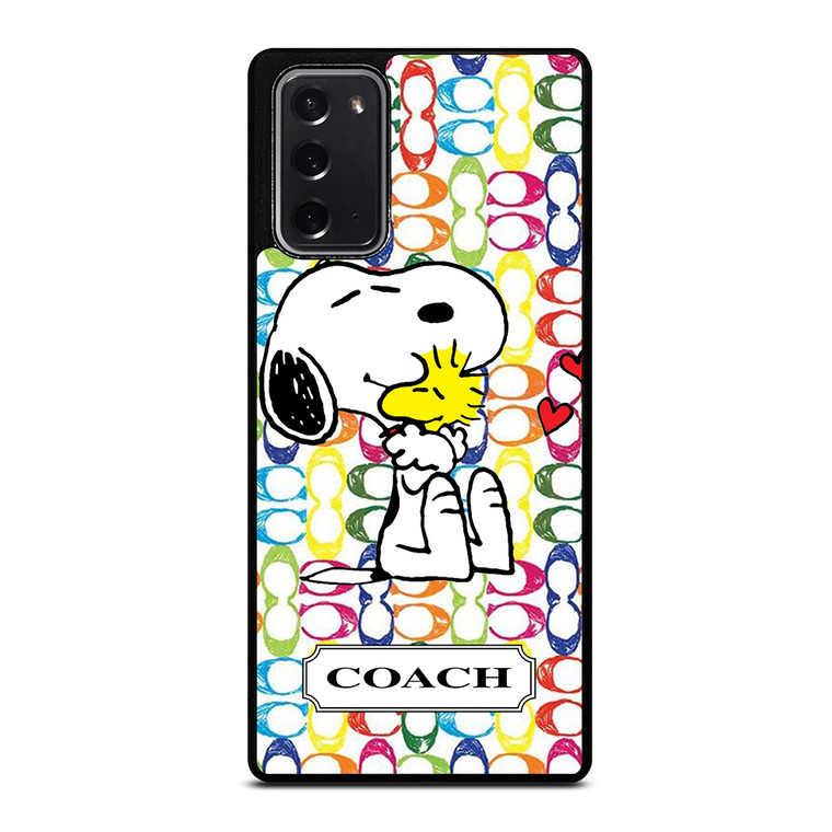 COACH NEW YORK LOGO SNOOPY THE PEANUTS Samsung Galaxy Note 20 Case Cover