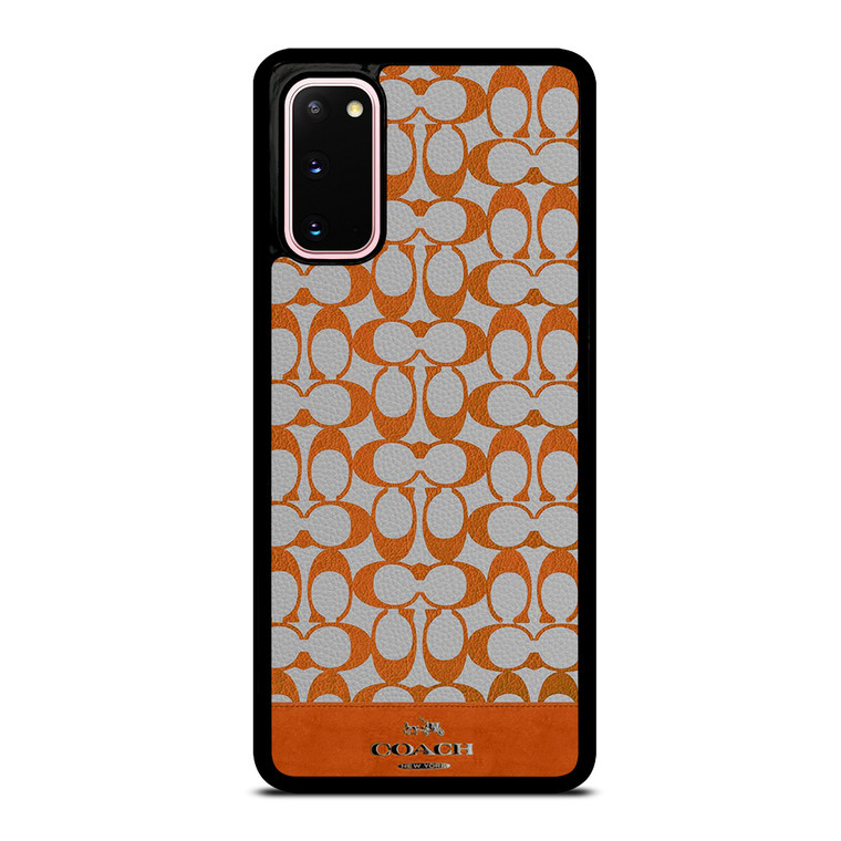 COACH NEW YORK LOGO PATTERN ORANGE EMBLEM Samsung Galaxy S20 Case Cover