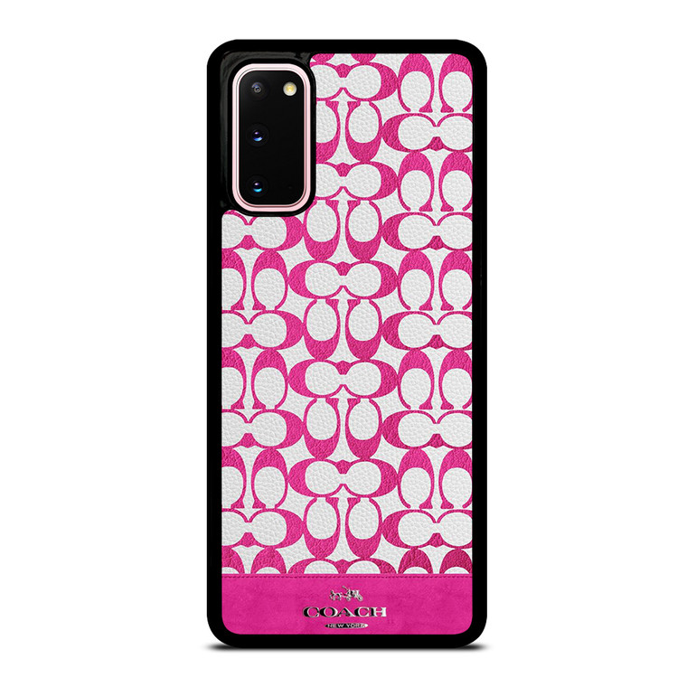 COACH NEW YORK LOGO PATTERN PINK EMBLEM Samsung Galaxy S20 Case Cover